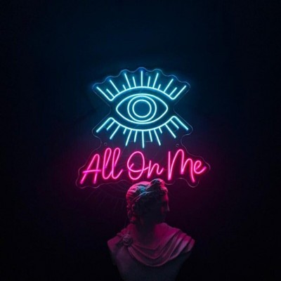 All Eyes On Me Neon Led Işıklı Tablo