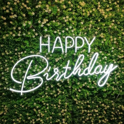 Happy Birthday Yazılı Neon Led Işıklı Tablo