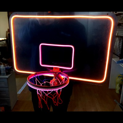 Basketbol Potası Şeklinde Neon Led Işıklı Tablo