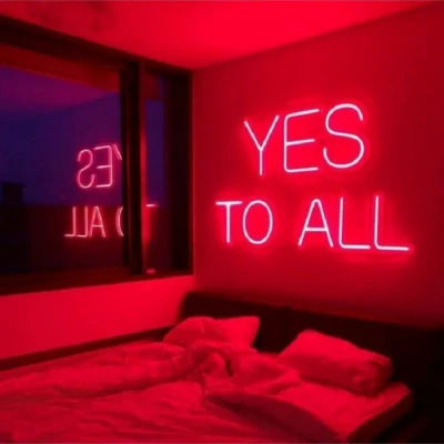 Yes To All Yazılı Neon Led Işıklı Tablo