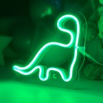Çocuk Odası İçin Masaüstü Küçük Dinozor Şeklinde Neon Led Işıklı Tablo 15 x 15 cm