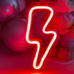 Çocuk Odası İçin Masaüstü Küçük Şimşek Şeklinde Neon Led Işıklı Tablo 10 x 20 cm