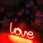 Çocuk Odası İçin Masaüstü Küçük Love Yazılı Neon Led Işıklı Tablo 20 x 10 cm