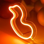 Çocuk Odası İçin Masaüstü Küçük Ördek Şeklinde Neon Led Işıklı Tablo 18 x 16 cm