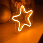 Masaüstü İçin Küçük Yıldız Şeklinde Neon Led Işıklı Tablo 15 x 14 cm 