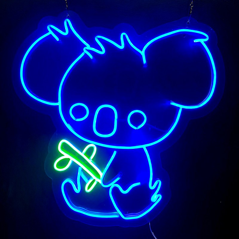 Koala Şeklinde Neon Led Işıklı Tablo