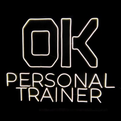 İsim Baş Harfleri Personal Trainer Neon Led Işıklı Tablo