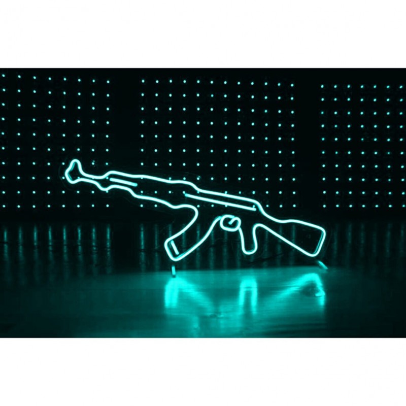 Ak 47 Neon Led Işıklı Tablo