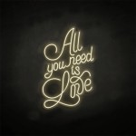 All You Need Is Love Neon Led Işıklı Tablo v2