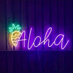 Aloha Ananas Neon Led Işıklı Tablo