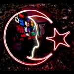 Atatürk Silüeti ve Türk Bayrağı Şeklinde Neon Led Işıklı Tablo