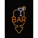 Bar Yazısı Neon Led Işıklı Tablo