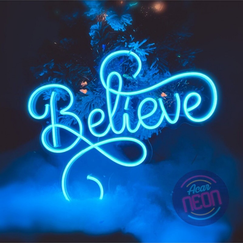 Believe Neon Led Işıklı Tablo