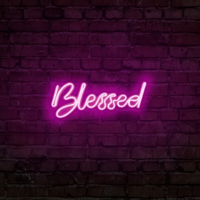 Blessed Neon Led Işıklı Tablo