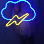 Bulut ve Şimşek Neon Led Işıklı Tablo