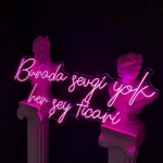 Burada Sevgi Yok Her Şey Ticari Neon Led Işıklı Tablo