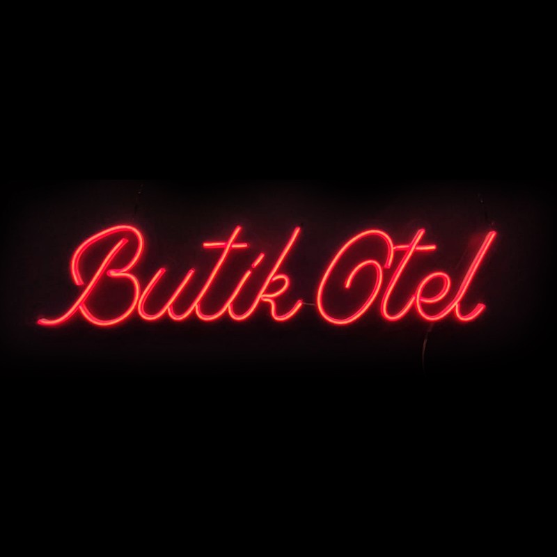 Butik Otel Yazılı Neon Led Işıklı Tablo