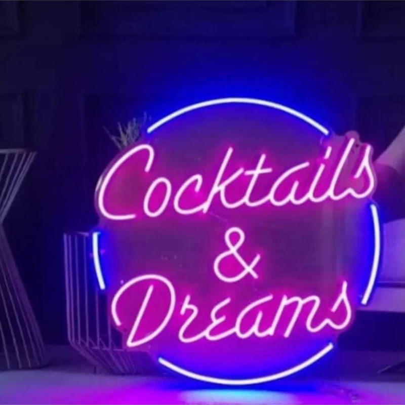 Coctails & Dreams Neon Led Işıklı Tablo