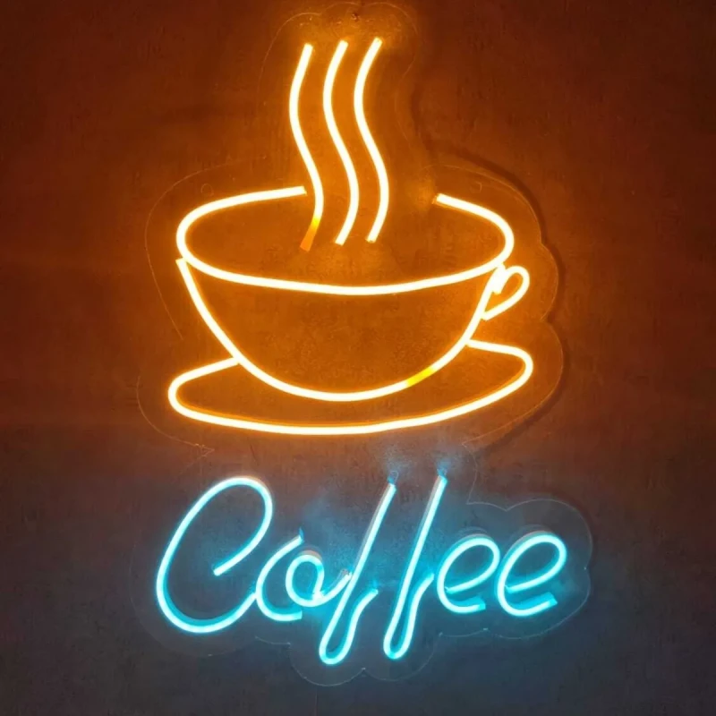 Coffee Neon Led Işıklı Tablo v2