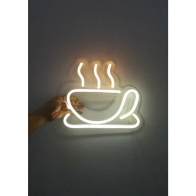 Coffee/Tea Fincan Neon Led Işıklı Tablo