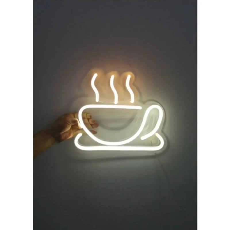 Coffee/Tea Fincan Neon Led Işıklı Tablo