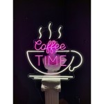 Coffee Time Yazılı Neon Led Işıklı Tablo