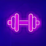 Dambıl Halter Neon Led Işıklı Tablo