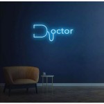 Doctor Yazılı Neon Led Işıklı Tablo