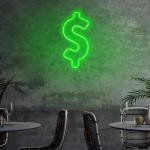 Dolar İşareti Dollar Sign Neon Led Işıklı Tablo