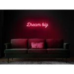 Dream Big Yazılı Neon Led Işıklı Tablo