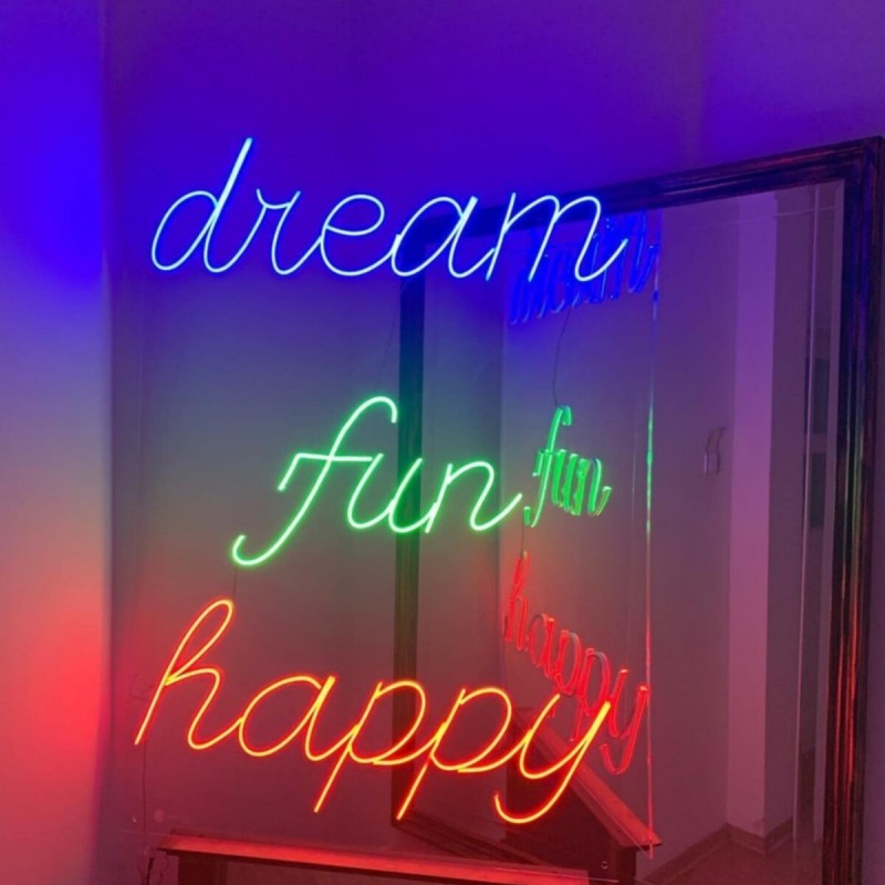 Dream Fun Happy Neon Led Işıklı Tablo