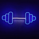 Dumbell Neon Led Işıklı Tablo