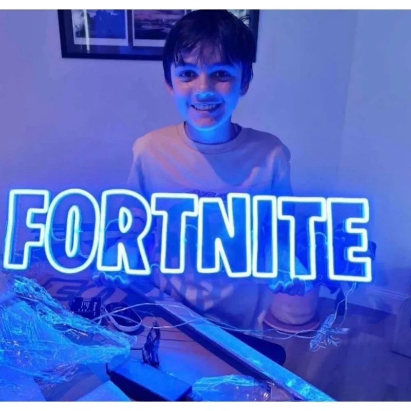 Fortnite Yazılı Neon Led Işıklı Tablo