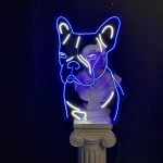 French Bulldog Neon Led Işıklı Tablo