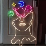 Galaksi Kafa Neon Led Işıklı Tablo