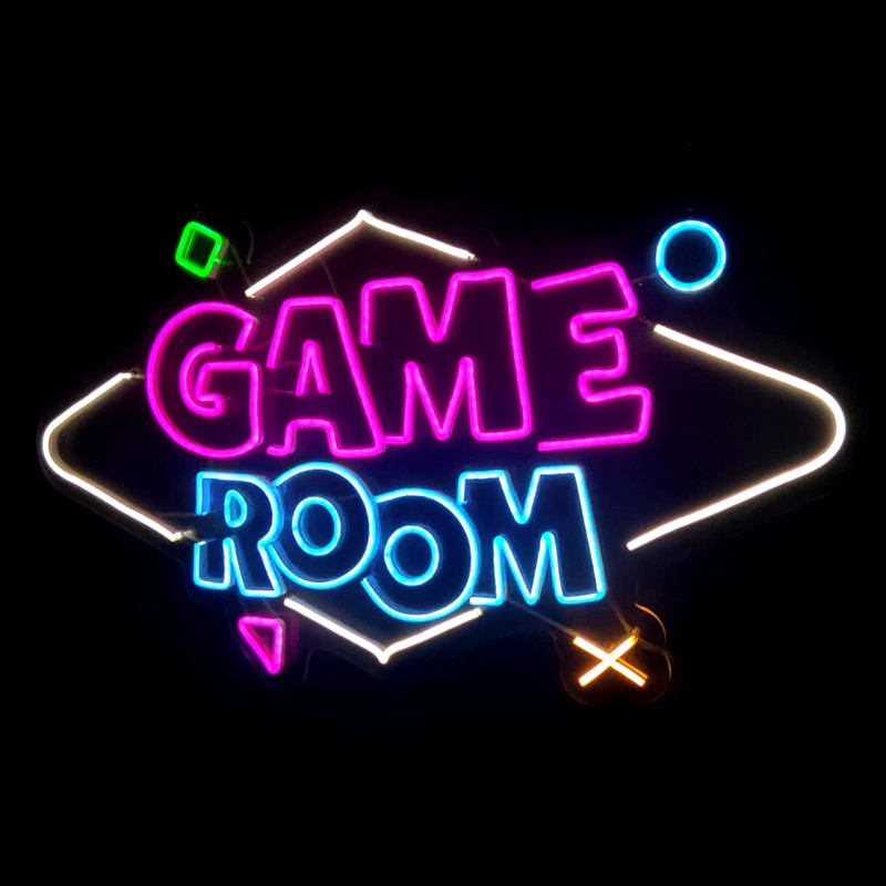 Game Room Yazılı v2 Neon Led Işıklı Tablo