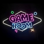 Game Room Yazılı v2 Neon Led Işıklı Tablo