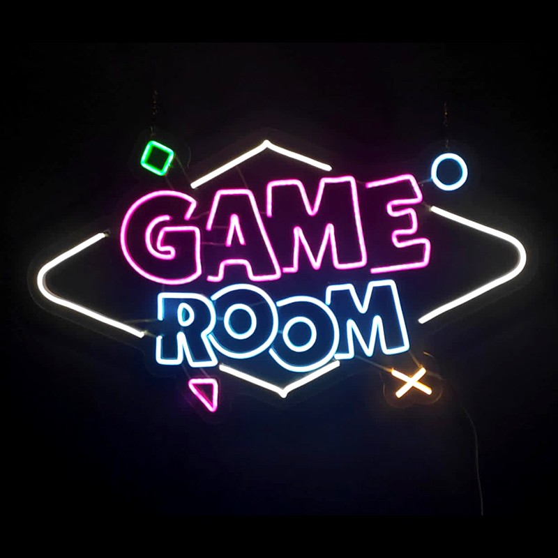 Game Room Yazılı v2 Neon Led Işıklı Tablo