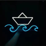 Gemi Neon Led Işıklı Tablo
