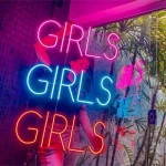 Girls Girls Girls Yazılı Neon Led Işıklı Tablo