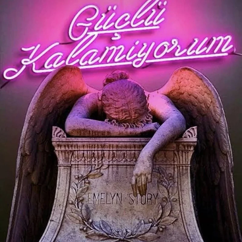 Güçlü Kalamıyorum Yazılı Neon Led Işıklı Tablo