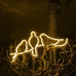 Bird 3 Kuş Neon Led Işıklı Tablo