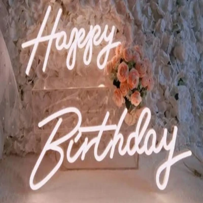 Happy Birthday Neon Led Işıklı Tablo