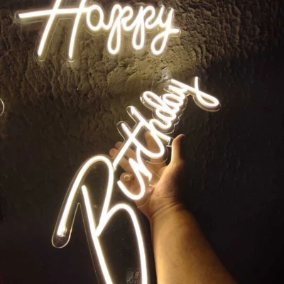 Happy Birthday Neon Led Işıklı Tablo v4