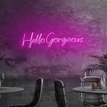 Hello Gorgeous Yazılı Neon Led Işıklı Tablo