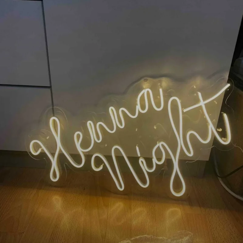 Henna Night Neon Led Işıklı Tablo
