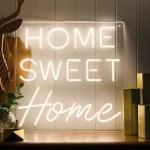 Home Sweet Home Neon Led Işıklı Tablo