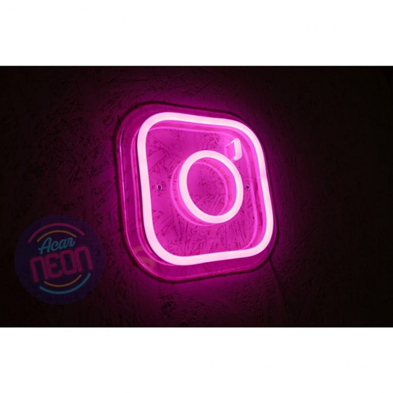 Instagram Logo Neon Led Işıklı Tablo