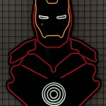 Iron Man Neon Led Işıklı Tablo