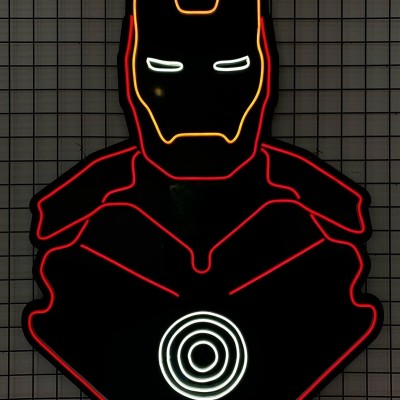 Iron Man Neon Led Işıklı Tablo